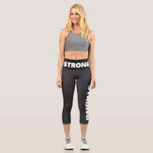 Starke, Motivierend, Workout, Capri-Gym-Leggings Capri Leggings