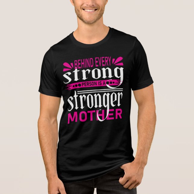Starke Mutter am besten Tri-Blend Shirt (Vorderseite)
