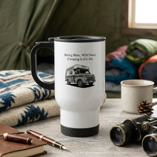 Starke Mutter, wildes Herz, Camping, Familie, Outd Reisebecher