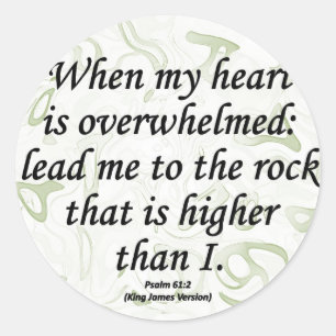 Stärke Psalm 61-2 Runder Aufkleber