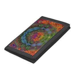 Starke psychedelische Nylongeldbörse Trifold Geldbörse