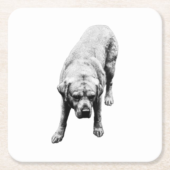 Stärke Rechteckiger Pappuntersetzer (Vorderseite)