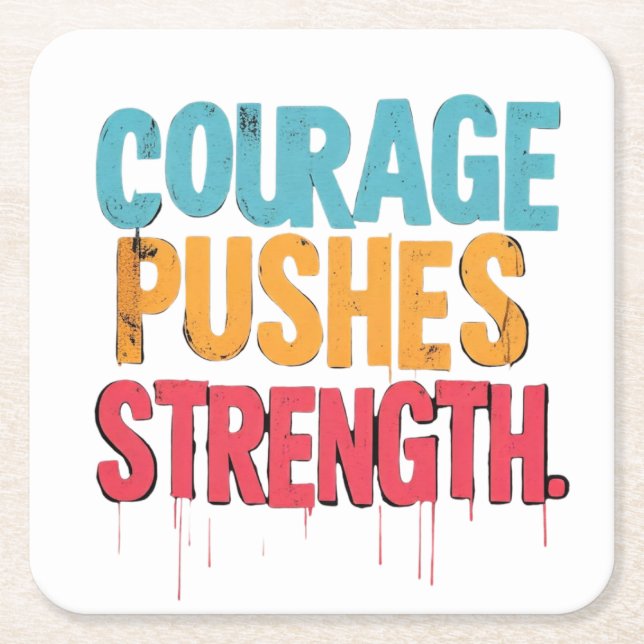 Stärke Rechteckiger Pappuntersetzer (Vorderseite)