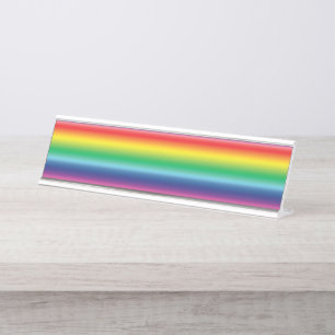 Starke Regenbogenfarben lgbtq lgbt Gay Desk Schild