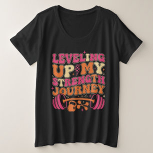 Stärke-Reise auf das nächste Level Fitness-Wachs Große Größe T-Shirt