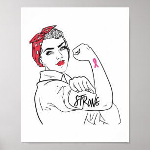 Starke Rosie The Riveter Breast Cancer Awareness Poster
