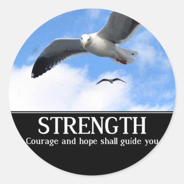 Stärke Runder Aufkleber (Vorderseite)