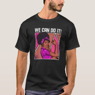 Starke schwarze Frau inspiriert Wir schaffen das V T-Shirt