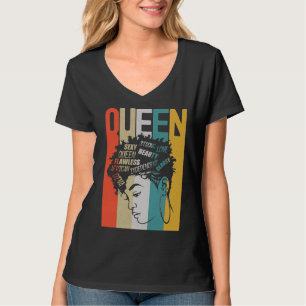 Starke Schwarze Frau Königin Afrikanische Afro Mel T-Shirt