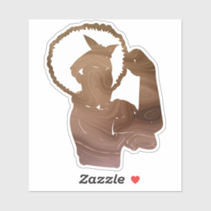 Starke schwarze Frau weibliche Afro Social Justice Aufkleber