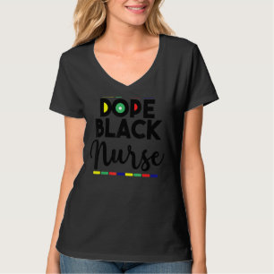 Starke schwarze Krankenschwester für Frauen Schwar T-Shirt