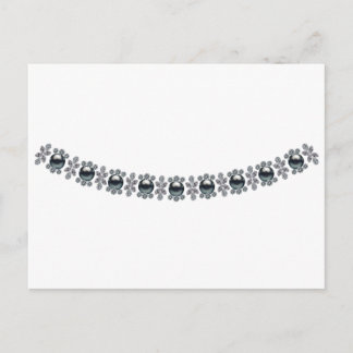Starke schwarze Perlen Postkarte