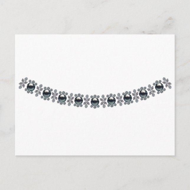 Starke schwarze Perlen Postkarte (Vorderseite)