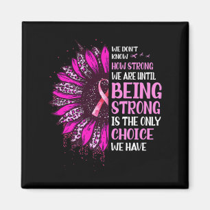 Starke Sonnenblume Rosa Ribbon Brustkrebs A Magnet