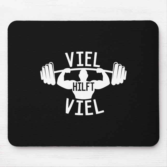 Stärke Sport viel Hilft Viel' Sprichwort Workout F Mousepad (Vorne)
