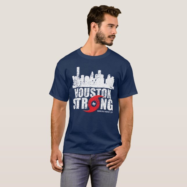Starke Stadt Scape Houstons T-Shirt (Vorne ganz)