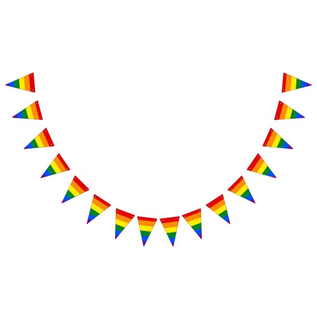 Starke Streifen - Regenbogenfarben Wimpelkette (Alle)