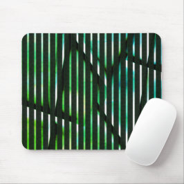 Starke Streifen über grünes abstraktes Design Mousepad