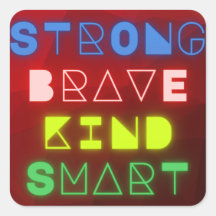 Starke, tapfere, freundliche, kluge rote Ermutigun