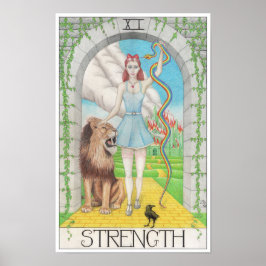 Stärke-Tarotkarte Poster