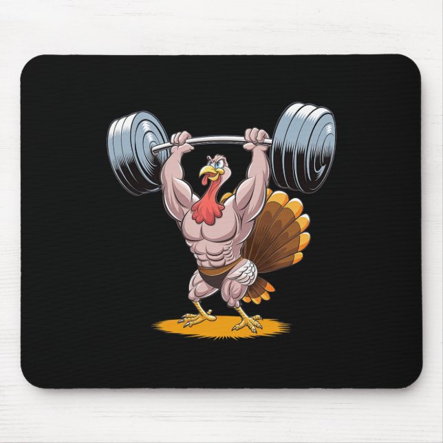 Starke Türkei Bodybuilding Erntedank Weightlift Mousepad (Vorne)
