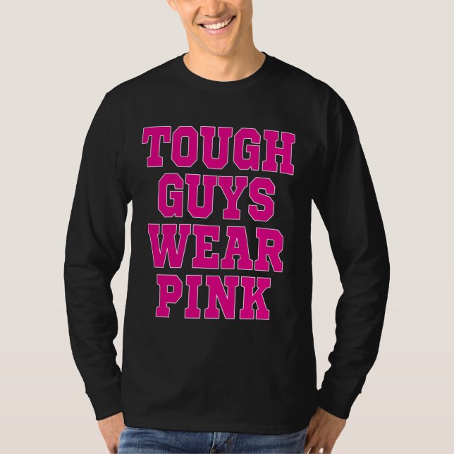 Starke Typ tragen Pink T-Shirt (Vorderseite)