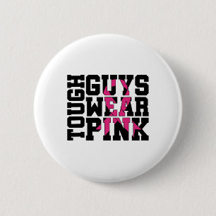 Starke Typ tragen rosa Brustkrebs-Bewusstsein Button