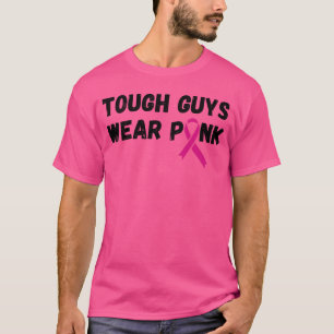 Starke Typ tragen rosa Brustkrebs-Bewusstsein T-Shirt