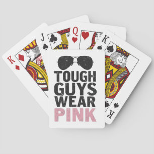 Starke Typ tragen rosa Funny Pink Color Liebhaber Spielkarten