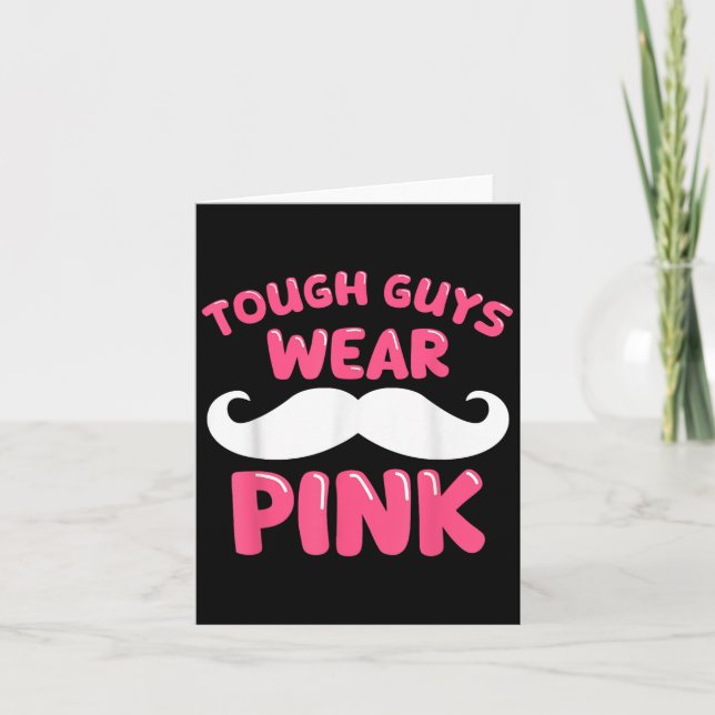 Starke Typ tragen rosa Männer Ehemännchen Karte (Vorderseite)