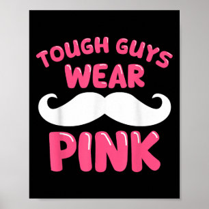 Starke Typ tragen rosa Männer Ehemännchen Poster