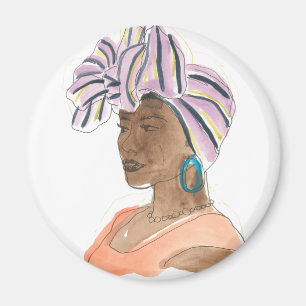 Starke u. schöne Frau Magnet