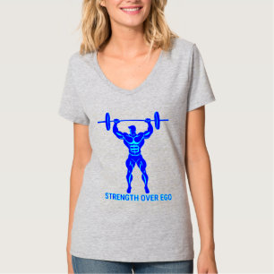 Stärke Über Ego - Bodybuilding und Kraftdreikampf T-Shirt