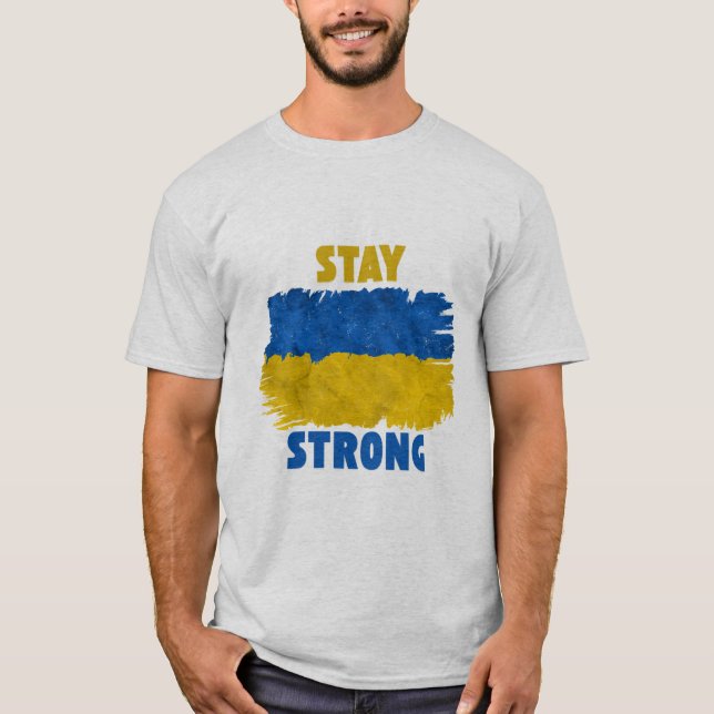 Starke Ukraine bleibe - Zeigen Sie Ihre Unterstütz T-Shirt (Vorderseite)