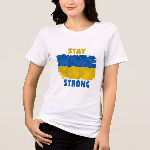 Starke Ukraine bleibe - Zeigen Sie Ihre Unterstütz Tri-Blend Shirt