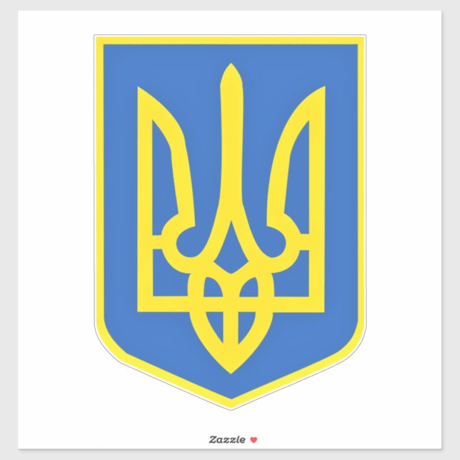 Starke ukrainische Wappen-Aufkleber - Freiheit Aufkleber (Blatt)