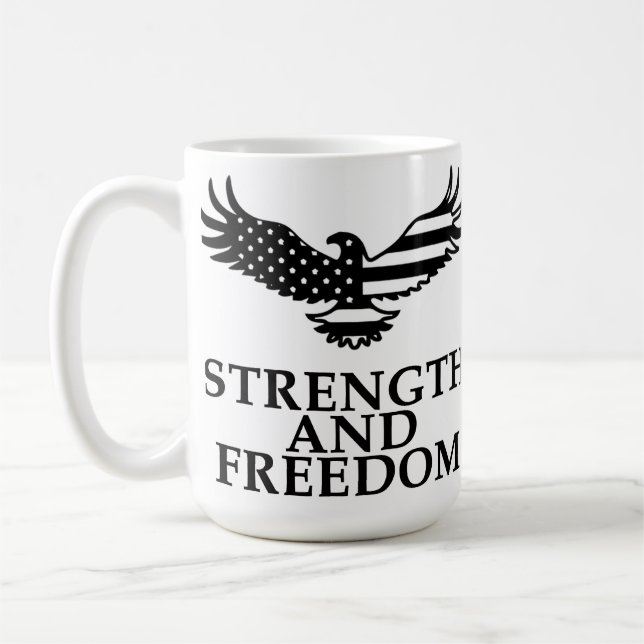 Stärke und Freiheit Kaffeetasse (Links)