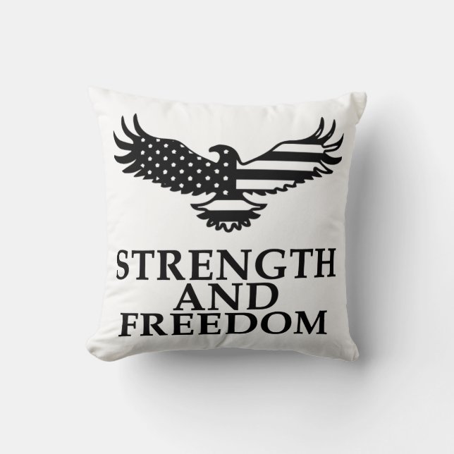 Stärke und Freiheit Kissen (Vorderseite)