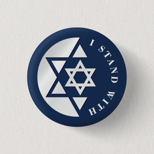 Starke und freiheitliche Flagge Israels Button (Vorderseite)