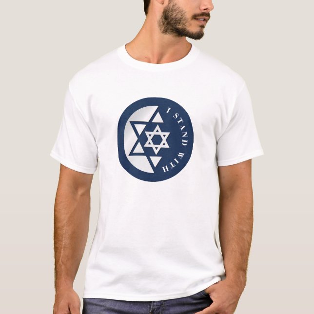 Starke und freiheitliche Flagge Israels T-Shirt (Vorderseite)