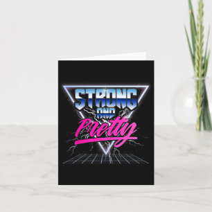 Starke und Hübsche 90er 80er Vaporwave Bodybuildin Karte