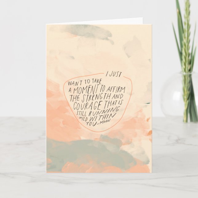 Stärke und Mut - Angebot für Freunde Karte (Vorderseite)