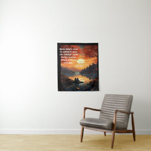 Stärke und Mut von Frauen: Zao Tzu Tapestry Wandteppich