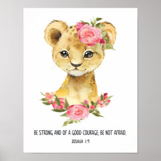 Starke und mutige dich, Joshua 1:9, Dschungel Poster