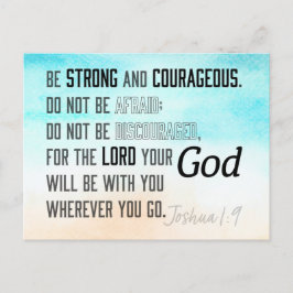 Starke und mutige Joshua 1:9 Bibelverse Postkarte