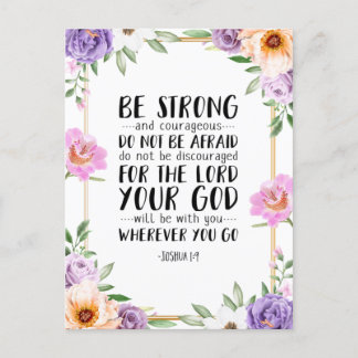 Starke und mutige, Joshua 1:9 Postkarte