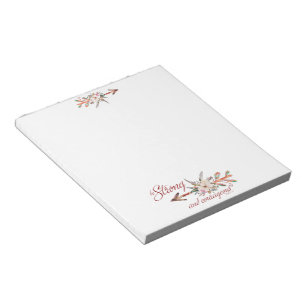 Starke und mutige notizblock