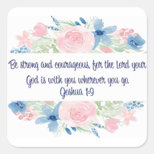 Starke und mutige quadratischer aufkleber