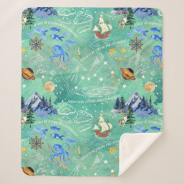 Starke und mutige Schrift - Nahtloses Muster Sherpadecke