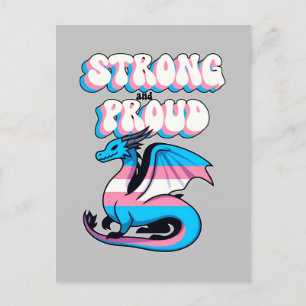 Starke und stolz - Transgender-Prix-Drache Postkarte